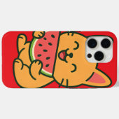 Coques Case-Mate iPhone Cute Cat Manger Watermelon - Kawaii iPhone 15 Pro (Verso (horizontal))
