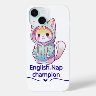 Coque Pour iPhone 15 Cute Cat Nap Champion Too T-Shirt