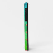 Coques Case-Mate iPhone Cute Champignons Dessin Vert Et Bleu Motif (Dos/Gauche)