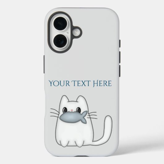 Coques Case-Mate iPhone Cute chat avec poisson Prix (Verso)