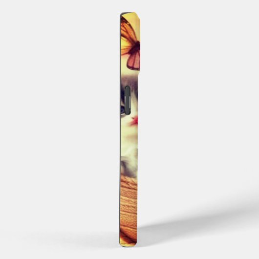 Coques Case-Mate iPhone Cute chat Kitten et Panier, Votre nom (Verso / Droite)