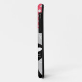 Coques Case-Mate iPhone Cute Chat Noir Pois Rose Ajouter Votre Nom (Dos/Gauche)