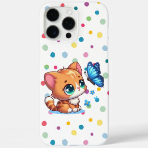 Coques iPhone 16 Pro Max Cute chaton/chat et papillon