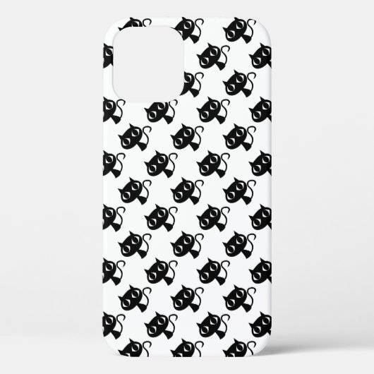 Coques Case-Mate iPhone Cute chats blancs noirs motifs (Verso)