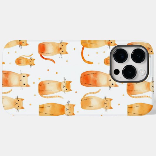 Coques Case-Mate iPhone Cute chats orange (Verso (horizontal))