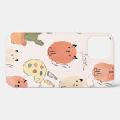 Coques Case-Mate iPhone Cute chats sans couture motif (Verso (horizontal))