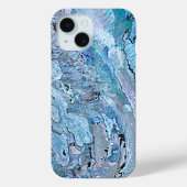 Coques Case-Mate iPhone Cute Chic Purple Blue Faux Abalone Shell Motif (Verso)