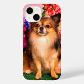Coques Case-Mate iPhone Cute Chihuahua Amide Spring Flowers (Verso)