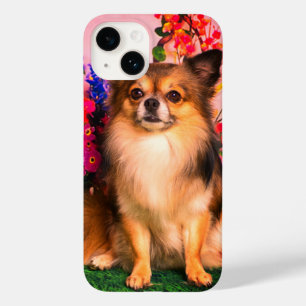 Coque Pour iPhone 14 Cute Chihuahua Amide Spring Flowers