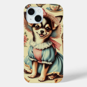 Coque Pour iPhone 15 Cute Chihuahua Peinture Chiot