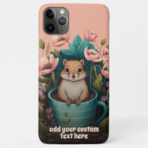 Case-Mate iPhone Case Cute Chipmunk en Coupe Fleur sauvage Cottagecore C