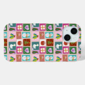 Coques Case-Mate iPhone Cute Christmas Patchwork Pattern (Verso (horizontal))