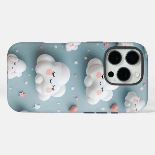 Coques Case-Mate iPhone Cute Cloud Phone Case ☁️💙 (Verso (horizontal))