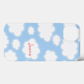 Coques Case-Mate iPhone Cute Clouds Pattern Blue Pink Personalized (Verso (horizontal))