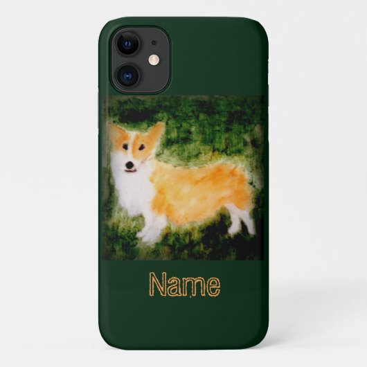 Coques Case-Mate iPhone Cute Corgi Dog Art Nommé (Dos)