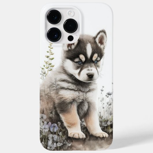 COQUES Case-Mate iPhone CUTE COULEUR D'EAU ALASKAN MALAMUTE POPPER CHIEN (Verso)