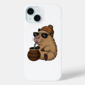 Coques Case-Mate iPhone Cute Cozy Hamster Drinking Mate – Funny Aesthetic (Verso)