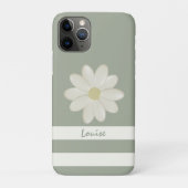 Coques Case-Mate iPhone Cute Cream Daisy Flower Sage Vert Nom (Dos)