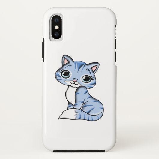 COQUES Case-Mate iPhone CUTE CUT SOURIANT CUISINE BLEU SKY AUX YEUX BLEUS. (Dos)
