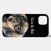 Coques Case-Mate iPhone Cute Dachshund avec lunettes noires (Verso (horizontal))
