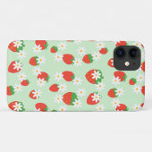 Coques Case-Mate iPhone Cute Daisy Flower Motif de Noël (Dos (Horizontal))