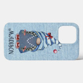 Coques Case-Mate iPhone Cute Denim Gnome Girl (Verso (horizontal))