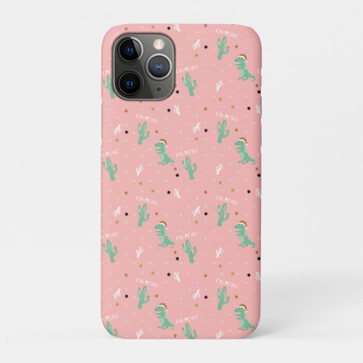 Coques Case-Mate iPhone Cute Dino et Cactus On point (Dos)