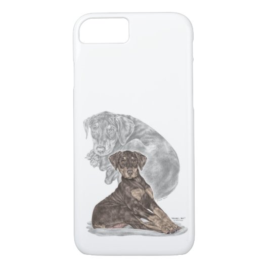 Coques Case-Mate iPhone Cute Doberman Pinscher Puppy (Dos)