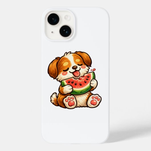 Coques Case-Mate iPhone Cute Dog Watermelon (Verso)