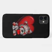 Coques Case-Mate iPhone cute dog with heart cell phone case/cover case (Dos (Horizontal))