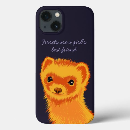Coques Case-Mate iPhone Cute ferret art Les furets sont les filles meilleu (Verso)