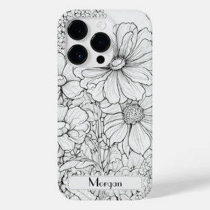 Coque Pour iPhone 14 Pro Cute Fleur sauvage floral blanc personnalisé