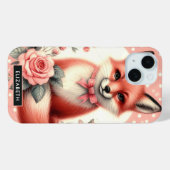 Coques Case-Mate iPhone Cute Floral Baby Fox (Verso (horizontal))