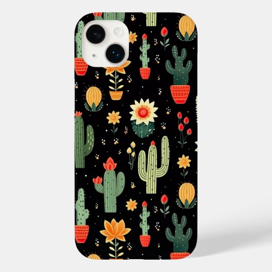 Coques Case-Mate iPhone Cute Floral Cactus Motif (Verso)