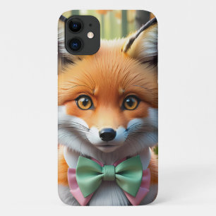 Case-Mate iPhone Case Cute Fox avec arc vert et rose