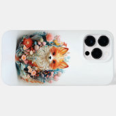 Coques Case-Mate iPhone Cute Fox avec fleurs 3D Papier découpé (Verso (horizontal))