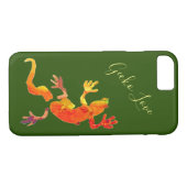 Coques Case-Mate iPhone Cute gecko lézard reptile art (Dos (Horizontal))