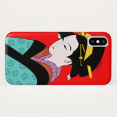 Coques Case-Mate iPhone Cute Geisha Art japonais (Dos (Horizontal))