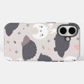 Coques Case-Mate iPhone Cute Geometric Animals in Pastel (Verso (horizontal))