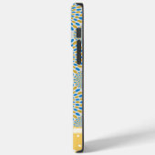 Coques Case-Mate iPhone Cute géométrique Abstrait bleu & jaune Personnalis (Verso / Gauche)