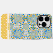 Coques Case-Mate iPhone Cute géométrique Abstrait bleu & jaune Personnalis (Verso (horizontal))
