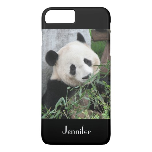 Coques Case-Mate iPhone Cute Giant Panda, Black Background, Custom (Dos)