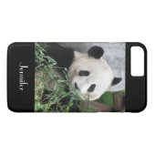Coques Case-Mate iPhone Cute Giant Panda, Black Background, Custom (Dos (Horizontal))