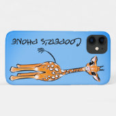 Coques Case-Mate iPhone Cute Giraffe - bleu bébé (Dos (Horizontal))