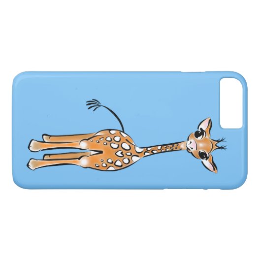 Coques Case-Mate iPhone Cute Giraffe - bleu bébé (Dos (Horizontal))