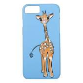 Coques Case-Mate iPhone Cute Giraffe - bleu bébé (Dos)