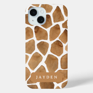 Coque Pour iPhone 15 Cute Giraffe Imprimer Animal Thème Personnalisé No