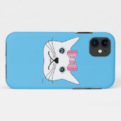 Coques Case-Mate iPhone Cute-Girl-Cat-avec-Pink-Bow (Dos (Horizontal))