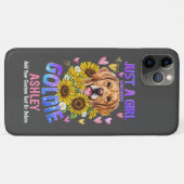 Coques Case-Mate iPhone Cute Girl Loves Golden retriever Sunflower (Dos (Horizontal))