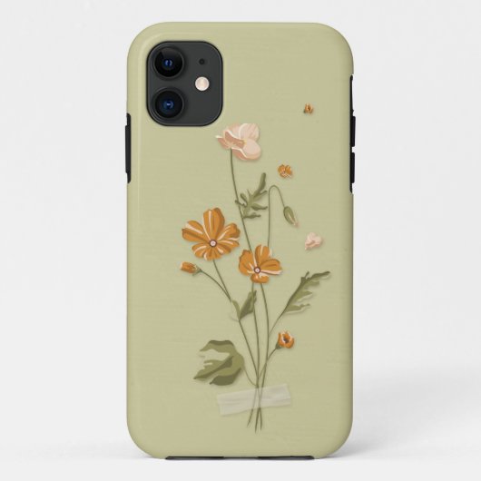 Coques Case-Mate iPhone Cute Girl oranger fleuri Coque-Mate (Dos)
